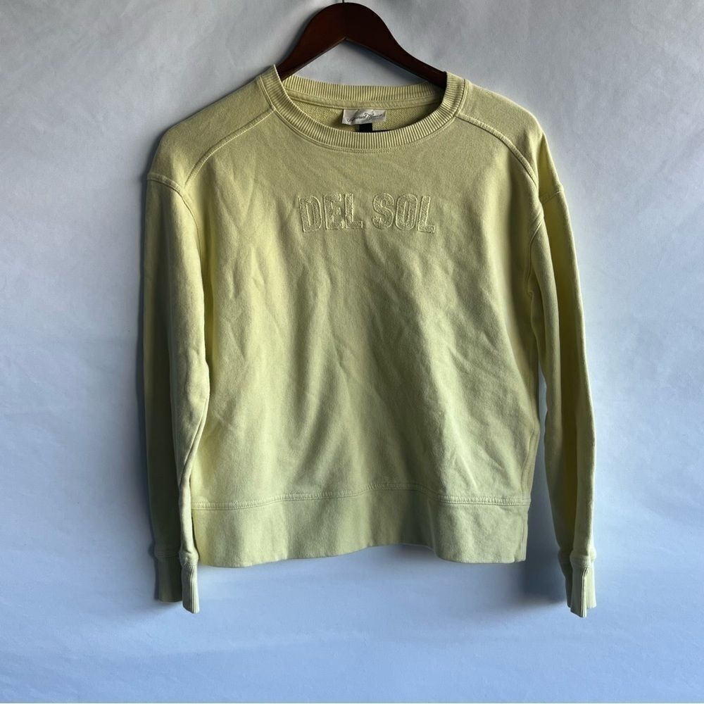 Universal Threads Yellow Del Sol Crewneck Sweatshirt - Picture 2 of 6